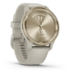 Гибридные смарт-часы Garmin vivomove Trend Cream Gold с силиконовым ремешком 010-02665-02