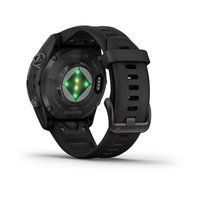 Спортивные часы Garmin Fenix 7S Pro Sapphire Solar Edition Carbon Gray DLC Titanium с черным силиконовым ремешком 010-02776-11 