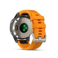 Мультиспортивные часы Garmin Fenix 5 Plus Sapphire Titan w/Spark Orange Band  010-01988-05