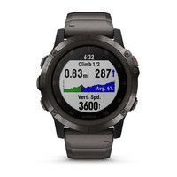 Спортивные часы Garmin Fenix 5x Plus Sapphire Carbon Grey with DLC Titanium Band 010-01989-05