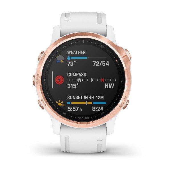 Спортивные часы Garmin Fenix 6S Pro Rose Gold-tone with White Band 010-02159-11