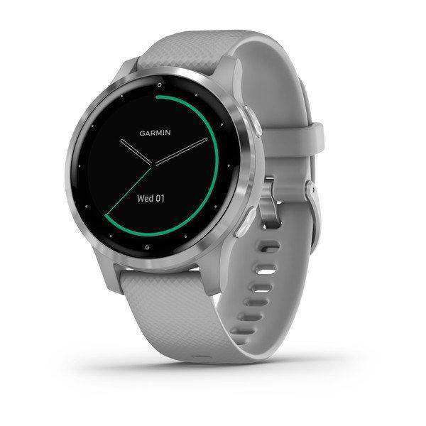 Фитнес часы Garmin vivoactive 4S Powder Gray-Silver 010-02172-03