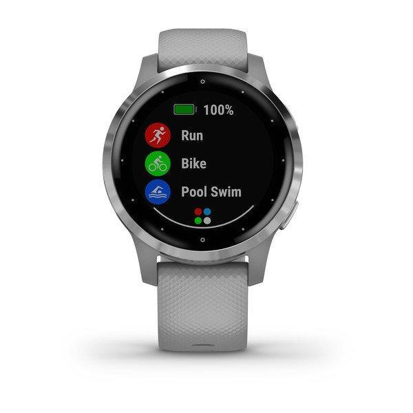 Фитнес часы Garmin vivoactive 4S Powder Gray-Silver 010-02172-03