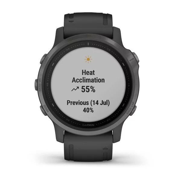 Спортивные часы Garmin Fenix 6S Carbon Gray DLC with Black Band 010-02159-25
