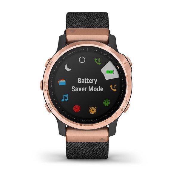 Спортивные часы Garmin Fenix 6S Sapphire Rose Gold-tone with Heathered Black Nylon Band 010-02159-37