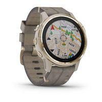 Спортивные часы Garmin Fenix 6S Light Gold-tone with Shale Gray Leather Band 010-02159-40