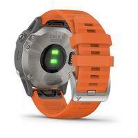 Спортивные часы Garmin Fenix 6 Pro Sapphire Titanium with Ember Orange Band 010-02158-14