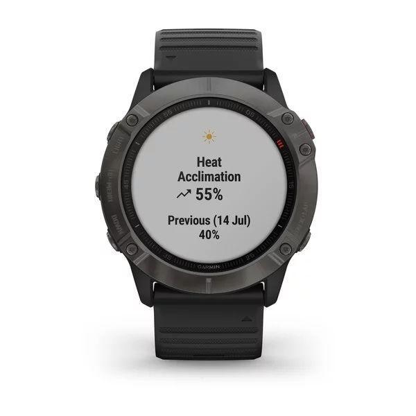 Спортивные часы Garmin Fenix 6X Pro and Sapphire editions Carbon Gray DLC with Black Band 010-02157-11