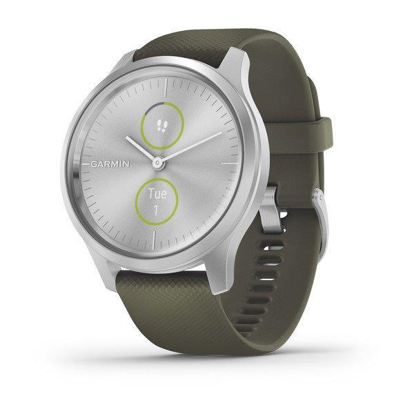 Фитнес часы Garmin vivomove Style Silver-Moss Green 010-02240-21