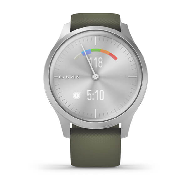 Фитнес часы Garmin vivomove Style Silver-Moss Green 010-02240-21