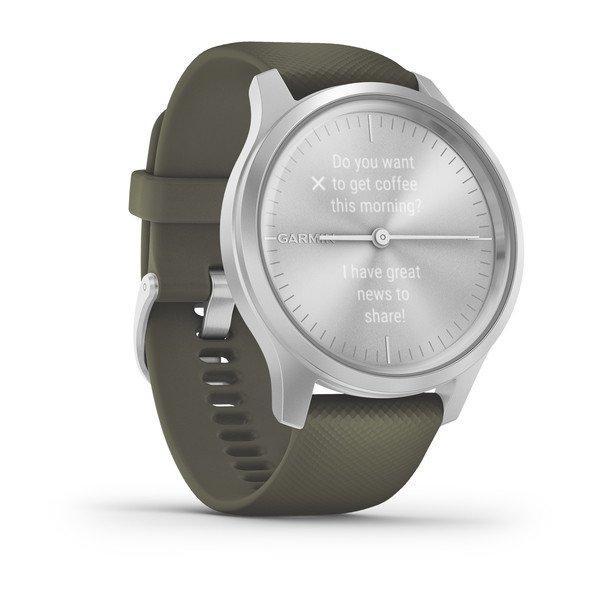 Фитнес часы Garmin vivomove Style Silver-Moss Green 010-02240-21