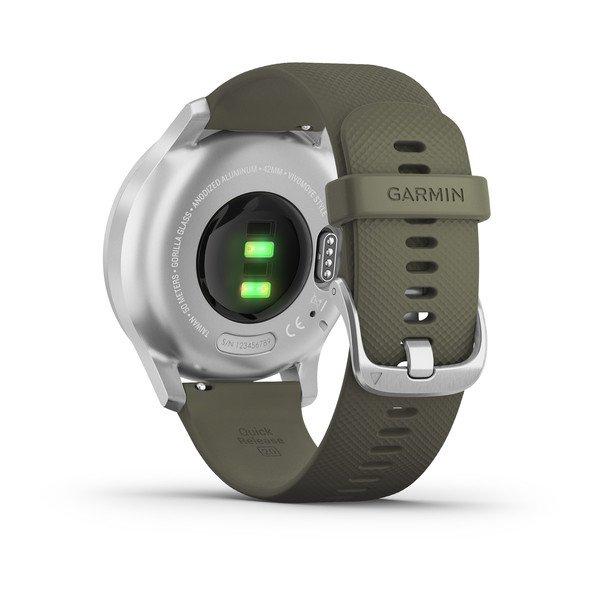 Фитнес часы Garmin vivomove Style Silver-Moss Green 010-02240-21