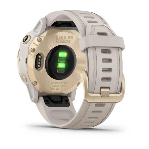 Спортивные часы Garmin Fenix 6S Pro Solar Edition Light Gold with Light Sand Band 010-02409-11