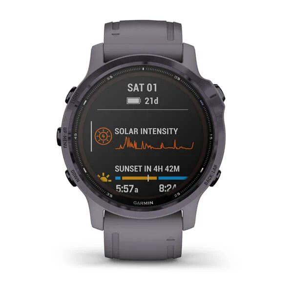 Спортивные часы Garmin Fenix 6S Pro Solar Amethyst Shale Band 010-02409-15