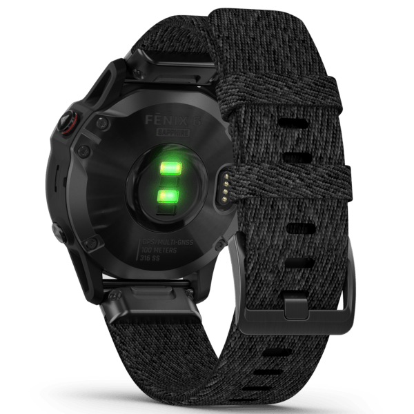 Спортивные часы Garmin Fenix 6 Pro Sapphire Black DLC with Heathered Black Nylon Band 010-02158-17