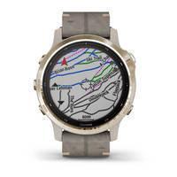Спортивные часы Garmin Fenix 6S Pro Solar Light Gold with Shale Gray Suede Band 010-02409-26