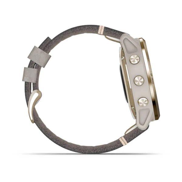 Спортивные часы Garmin Fenix 6S Pro Solar Light Gold with Shale Gray Suede Band 010-02409-26