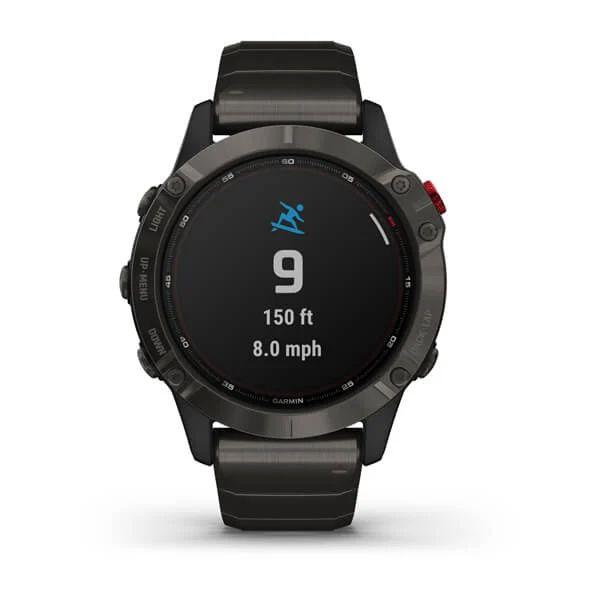 Спортивные часы Garmin Fenix 6 Pro Solar с титановым ремешком 010-02410-23