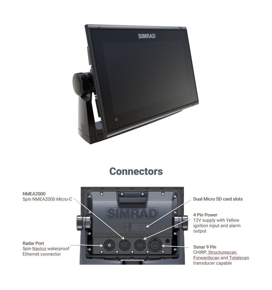 Эхолот - картплоттер Simrad GO 9 XSE ROW Activeimaging 3-in-1 9 000-14841-001
