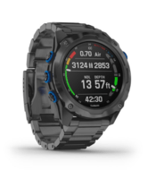 Часы-навигатор для дайвинга Garmin Descent Mk2i титановые с DLC-покрытием и черным титановым ремешком + датчик T1 010-02132-12