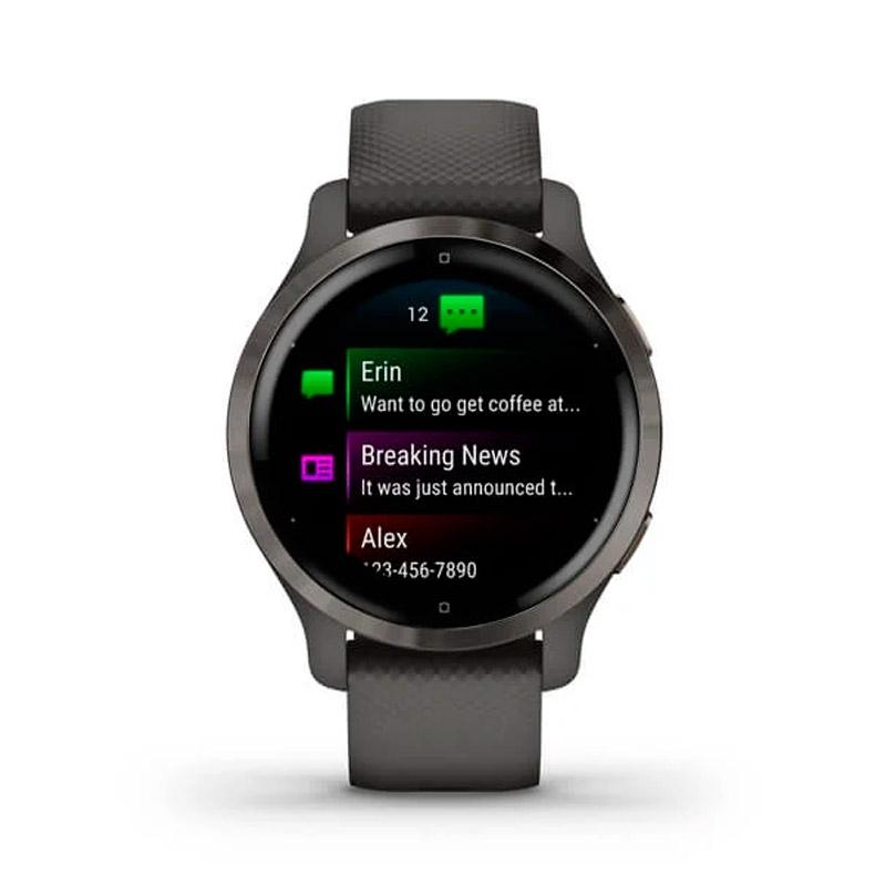 Спортивные часы Garmin Venu 2S Slate Bezel with Graphite Case and Silicone Band 010-02429-10