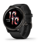 Спортивные часы Garmin Venu 2 Slate Bezel with Black Case and Silicone Band 010-02430-11
