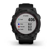 Спортивные часы Garmin Fenix 7X Sapphire Solar Black DLC Titanium с силиконовым ремешком 010-02541-23