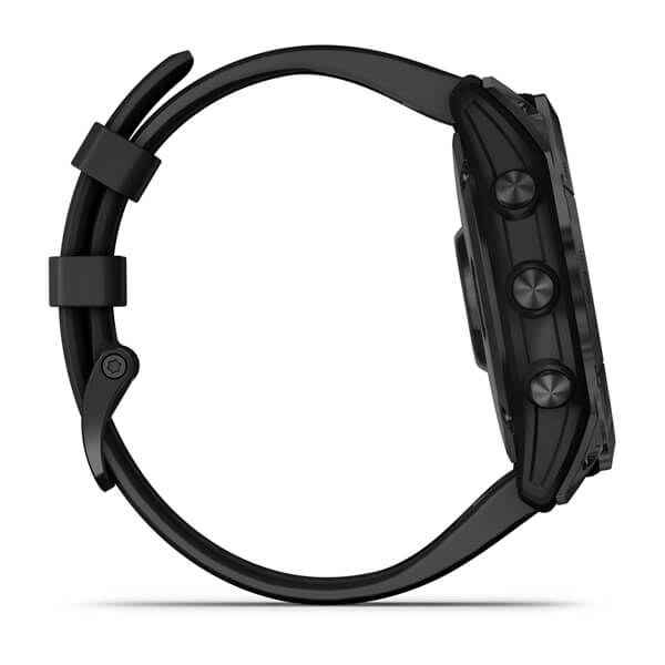 Спортивные часы Garmin Fenix 7X Sapphire Solar Black DLC Titanium с силиконовым ремешком 010-02541-23
