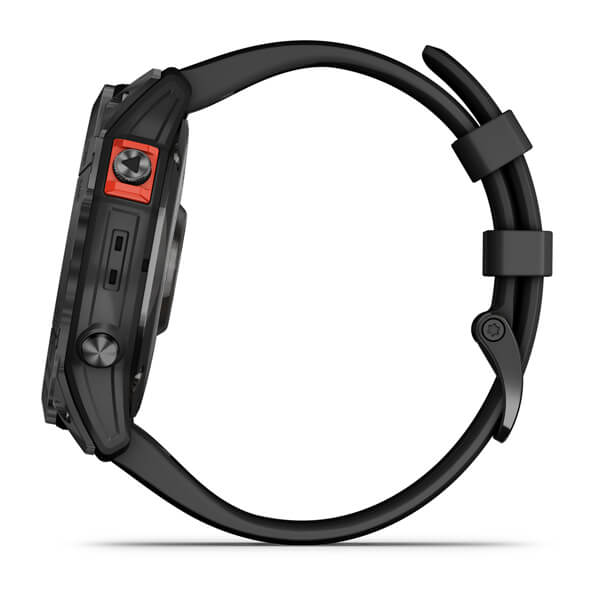 Спортивные часы Garmin Fenix 7X Solar Slate grey с черным ремешком 010-02541-01