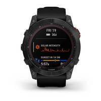 Спортивные часы Garmin Fenix 7X Solar Slate grey с черным ремешком 010-02541-01