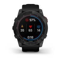 Спортивные часы Garmin Fenix 7X Solar Slate grey с черным ремешком 010-02541-01