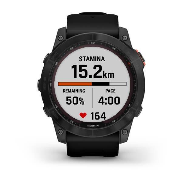 Спортивные часы Garmin Fenix 7X Solar Slate grey с черным ремешком 010-02541-01