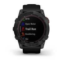 Спортивные часы Garmin Fenix 7X Solar Slate grey с черным ремешком 010-02541-01