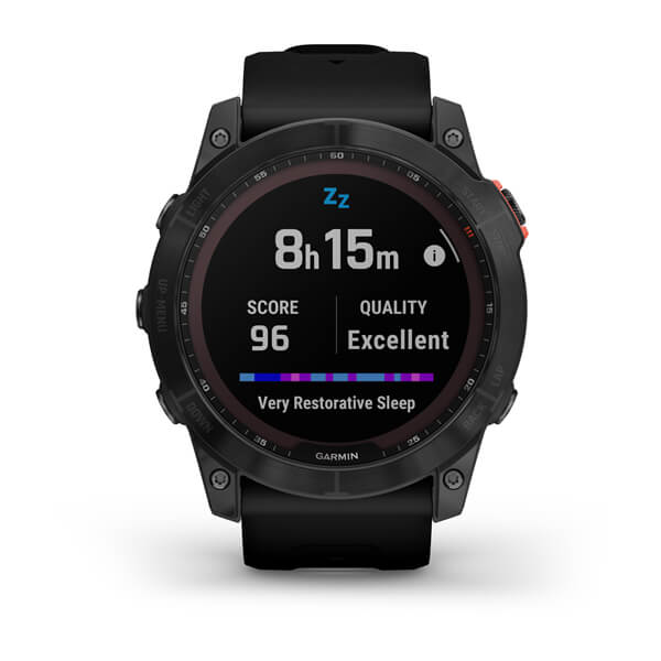 Спортивные часы Garmin Fenix 7X Solar Slate grey с черным ремешком 010-02541-01