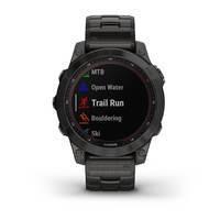 Спортивные часы Garmin Fenix 7 Sapphire Solar Carbon Gray DLC Titanium с титановым DLC браслетом 010-02540-39     