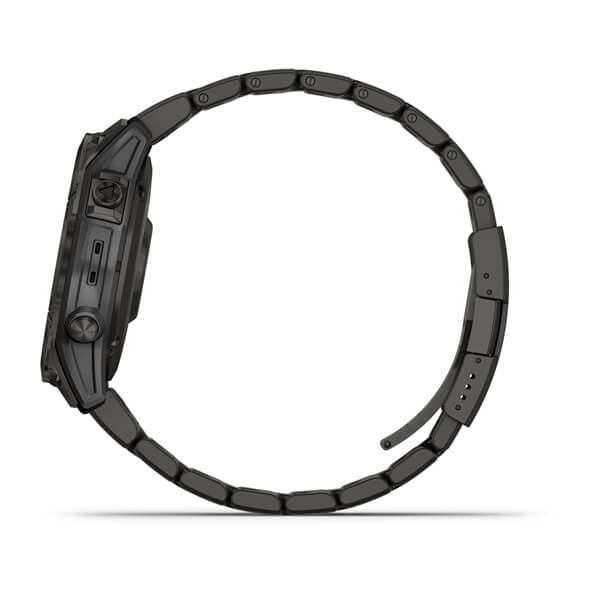 Спортивные часы Garmin Fenix 7 Sapphire Solar Carbon Gray DLC Titanium с титановым DLC браслетом 010-02540-39     