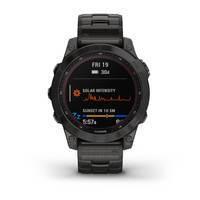 Спортивные часы Garmin Fenix 7 Sapphire Solar Carbon Gray DLC Titanium с титановым DLC браслетом 010-02540-39     