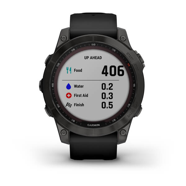 Спортивные часы Garmin Fenix 7 Sapphire Solar Black DLC Titanium с черным ремешком 010-02540-35