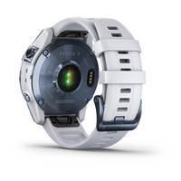 Спортивные часы Garmin Fenix 7 Sapphire Solar Mineral Blue DLC Titanium с белым ремешком 010-02540-25
