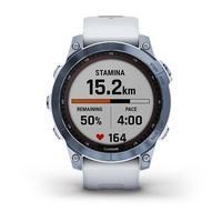 Спортивные часы Garmin Fenix 7 Sapphire Solar Mineral Blue DLC Titanium с белым ремешком 010-02540-25