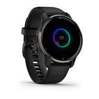 Спортивные часы Garmin Venu 2 Plus Slate Stainless Steel Bezel с силиконовым ремешком 010-02496-11