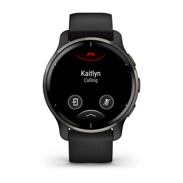 Спортивные часы Garmin Venu 2 Plus Slate Stainless Steel Bezel с силиконовым ремешком 010-02496-11