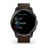 Спортивные часы Garmin Venu 2 Plus Black с кожаным ремешком 010-02496-15