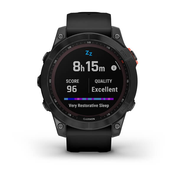 Спортивные часы Garmin Fenix 7 Solar Slate Grey Black с черным ремешком 010-02540-11