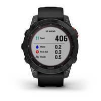 Спортивные часы Garmin Fenix 7 Solar Slate Grey Black с черным ремешком 010-02540-11