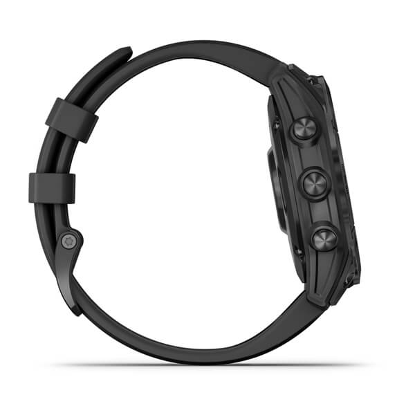 Спортивные часы Garmin Fenix 7 Solar Slate Grey Black с черным ремешком 010-02540-11