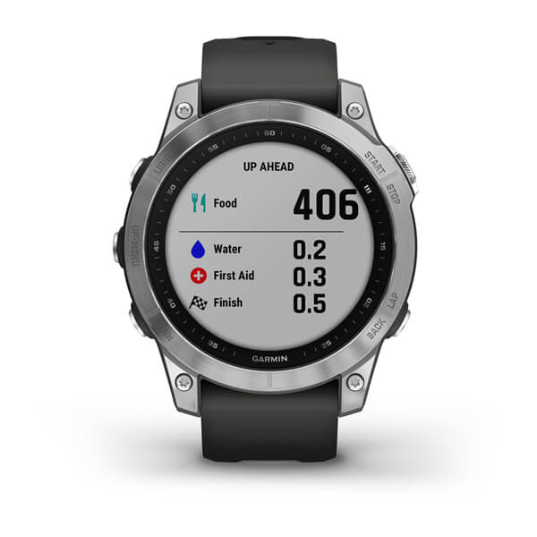 Спортивные часы Garmin Fenix 7 Silver with Graphite с силиконовым ремешком 010-02540-01