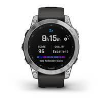 Спортивные часы Garmin Fenix 7 Silver with Graphite с силиконовым ремешком 010-02540-01