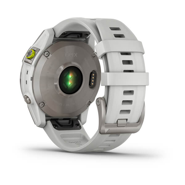 Спортивные часы Garmin Epix Gen 2 Sapphire White Titanium с силиконовым ремешком 010-02582-21