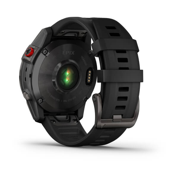 Спортивные часы Garmin Epix Gen 2 Sapphire Black Titanium с силиконовым ремешком 010-02582-11